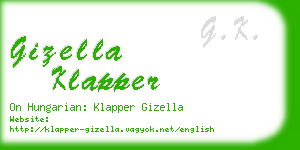 gizella klapper business card